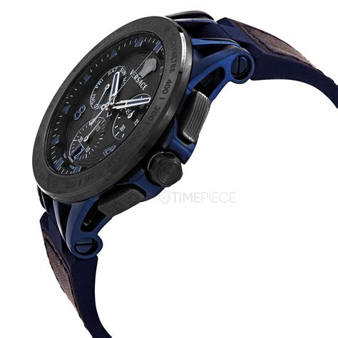 versace verb00218|Men's Versace Sport Tech Chronograph Brown Rubber Strap .